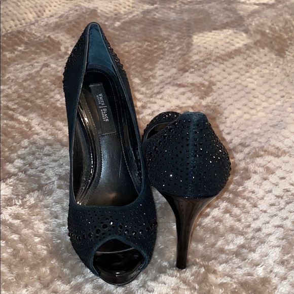 WHBM Rhinestone peep toe pump - Picture 3 of 4